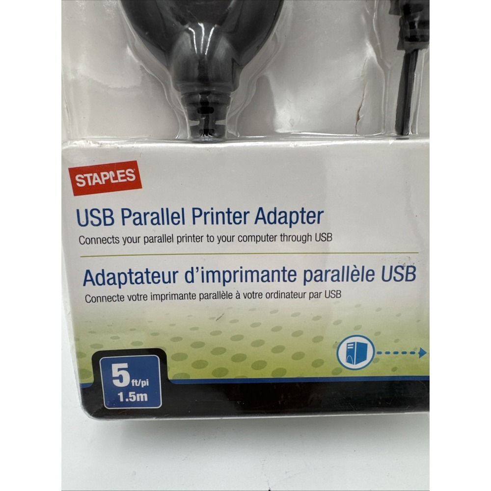 STAPLES USB Parallel Printer‎ Adapter *New Unused* - Picture 2 of 9